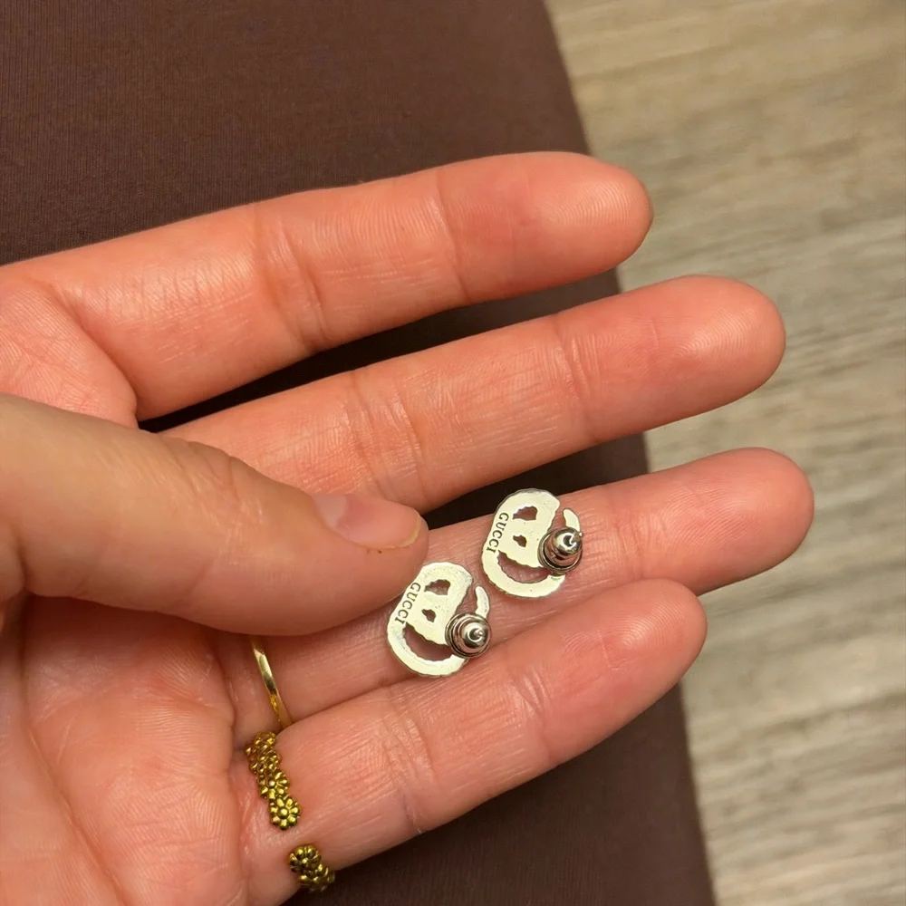 Gucci silver and black earrings - Picture 5 of 8